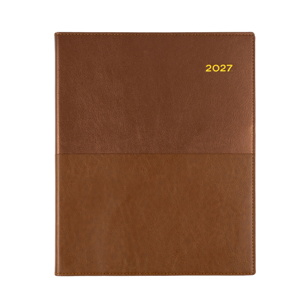 Collins Vanessa Diary 2027 Quarto Week to View (Vertical) Tan