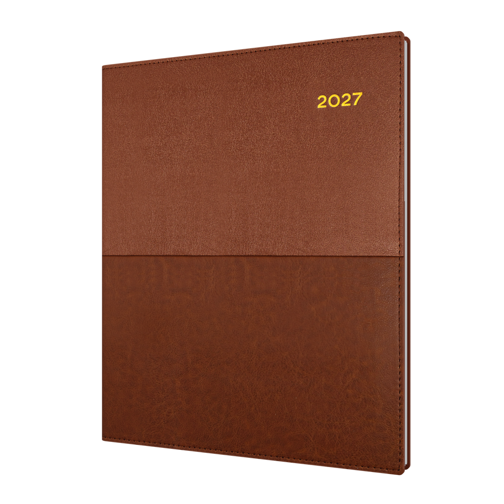 Collins Vanessa Diary 2027 Quarto Week to View (Vertical) Tan