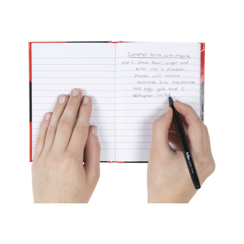 Cumberland Black and Red Notebook Gloss Cover A6 100 Leaf