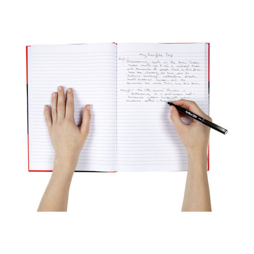 Cumberland Red and Black Notebook Gloss Cover A4 100 Leaf