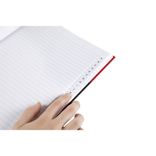 Cumberland Red and Black Notebook Gloss Cover A4 100 Leaf Indexed Box of 3