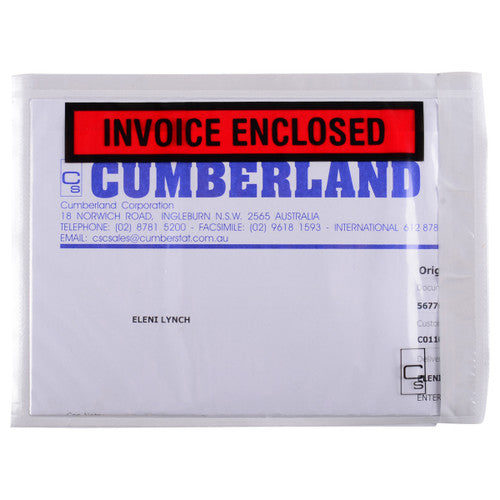 Packaging Envelope Invoice Enclosed 155 x 115mm Box 100