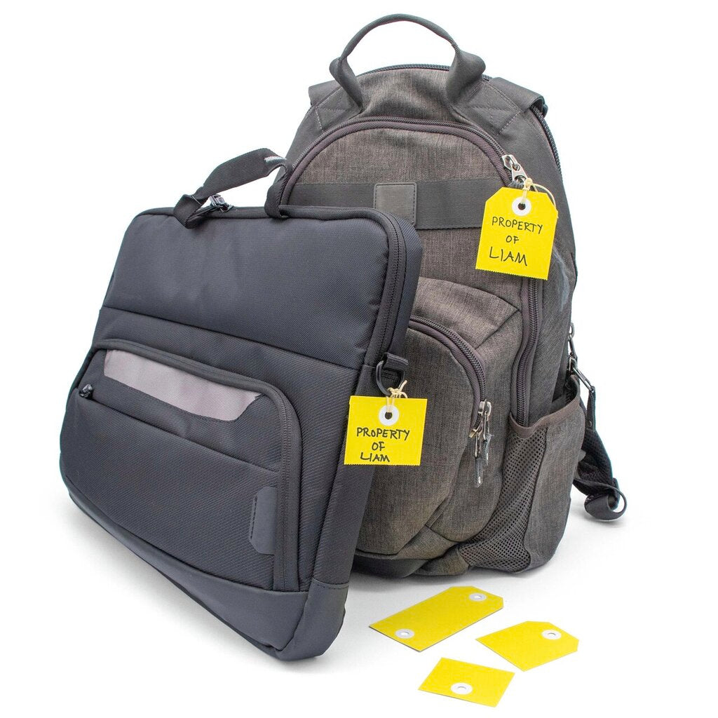 Avery Yellow 2in1 Perforated Tag 54x108mm 100 Pack