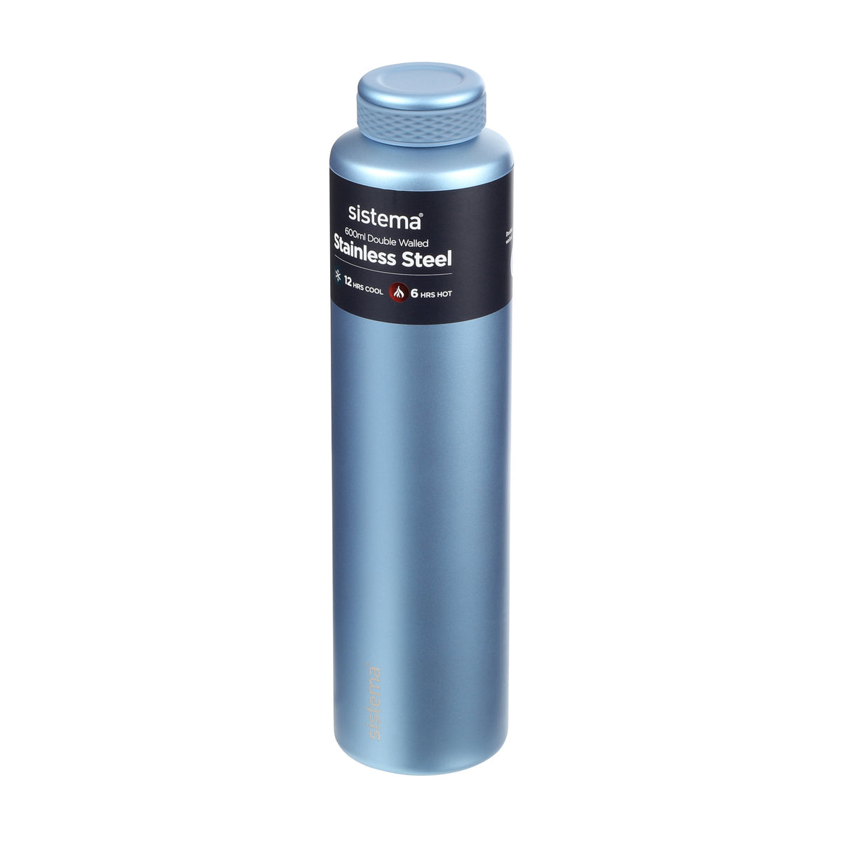 Sistema Stainless Steel Insulated Drink Bottle 600ml Assorted