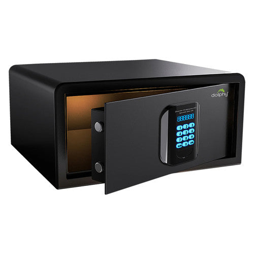 Dolphy Hotel Safe Box with Spring Loaded Door Black