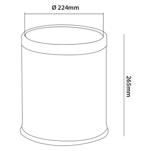 Dolphy Leatherette Room Bin Round 10L Black