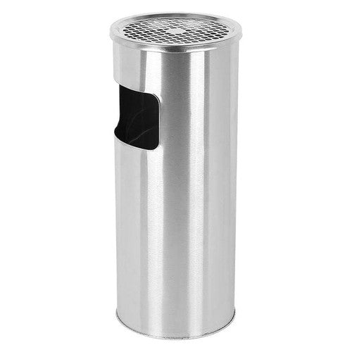 Dolphy Stainless Steel Lobby Bin with Ashtray 10L Silver