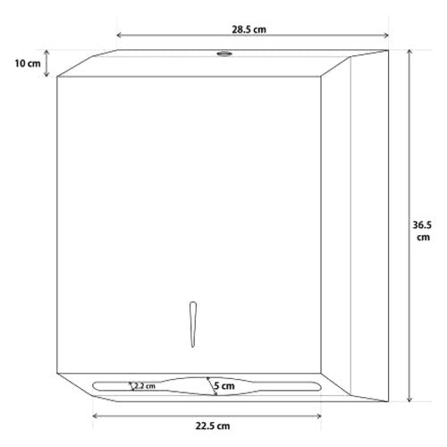 Dolphy Stainless Steel Multifold Slimline Paper Towel Dispenser Silver