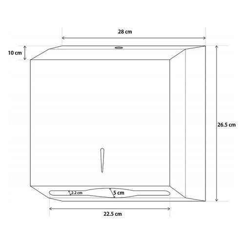 Dolphy Stainless Steel Slimline Paper Towel Dispenser Silver
