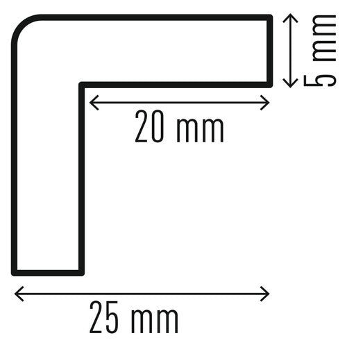 Durable Corner Protection Profile C19 26mm x 1m Yellow Black