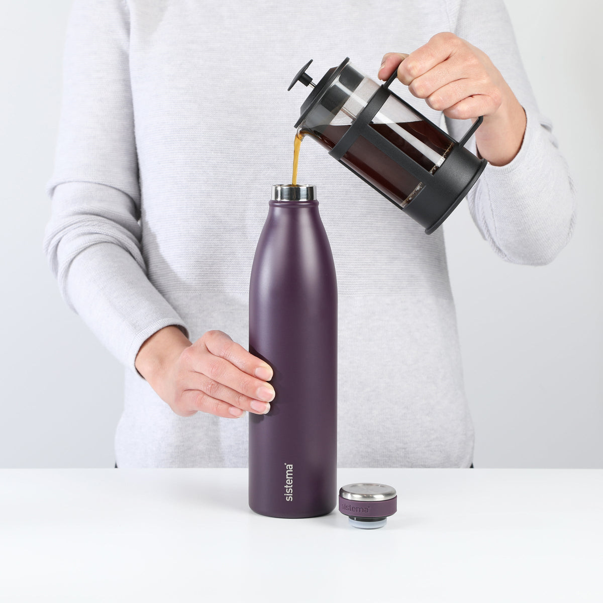 Sistema Stainless Steel Insulated Drink Bottle 750ml Assorted