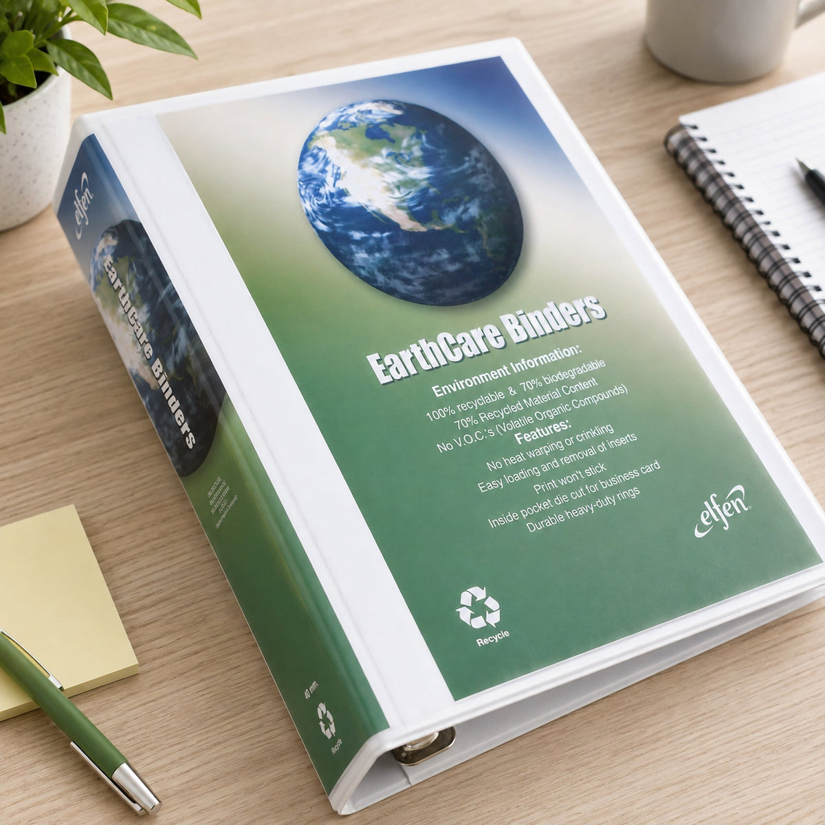 Earthcare Insert Binder A4 4D Ring 40mm White Box 16