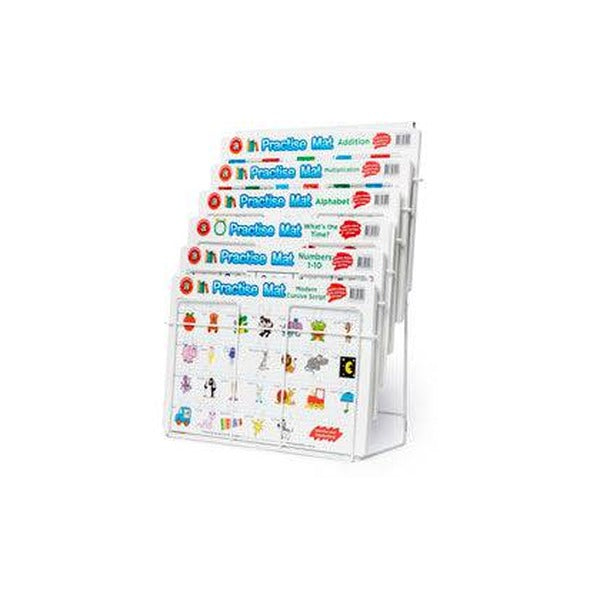 Practise Mat Display Wire Rack with 96 Assorted Practise Mats