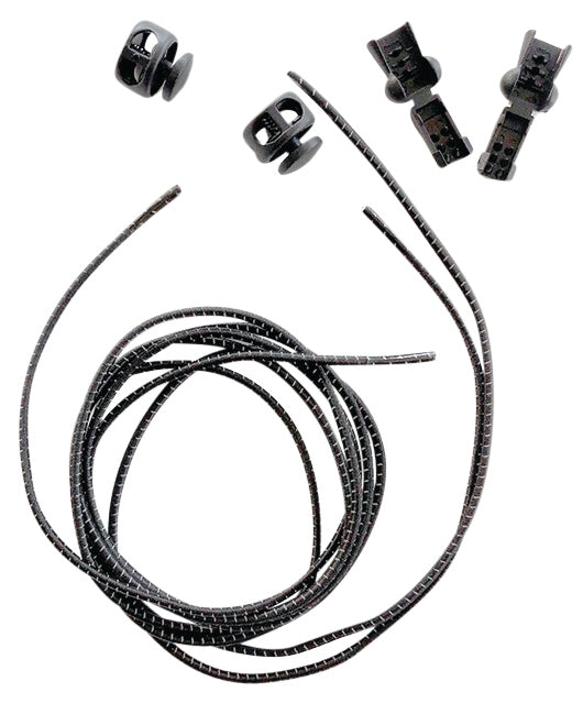 Never Tie Shoelaces Black 100cm Elastic No Tie Laces Contains Latex