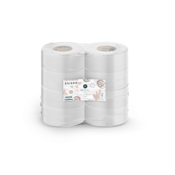 Regal Eco Recycled 1 Ply Jumbo Roll 600m Pack of 8