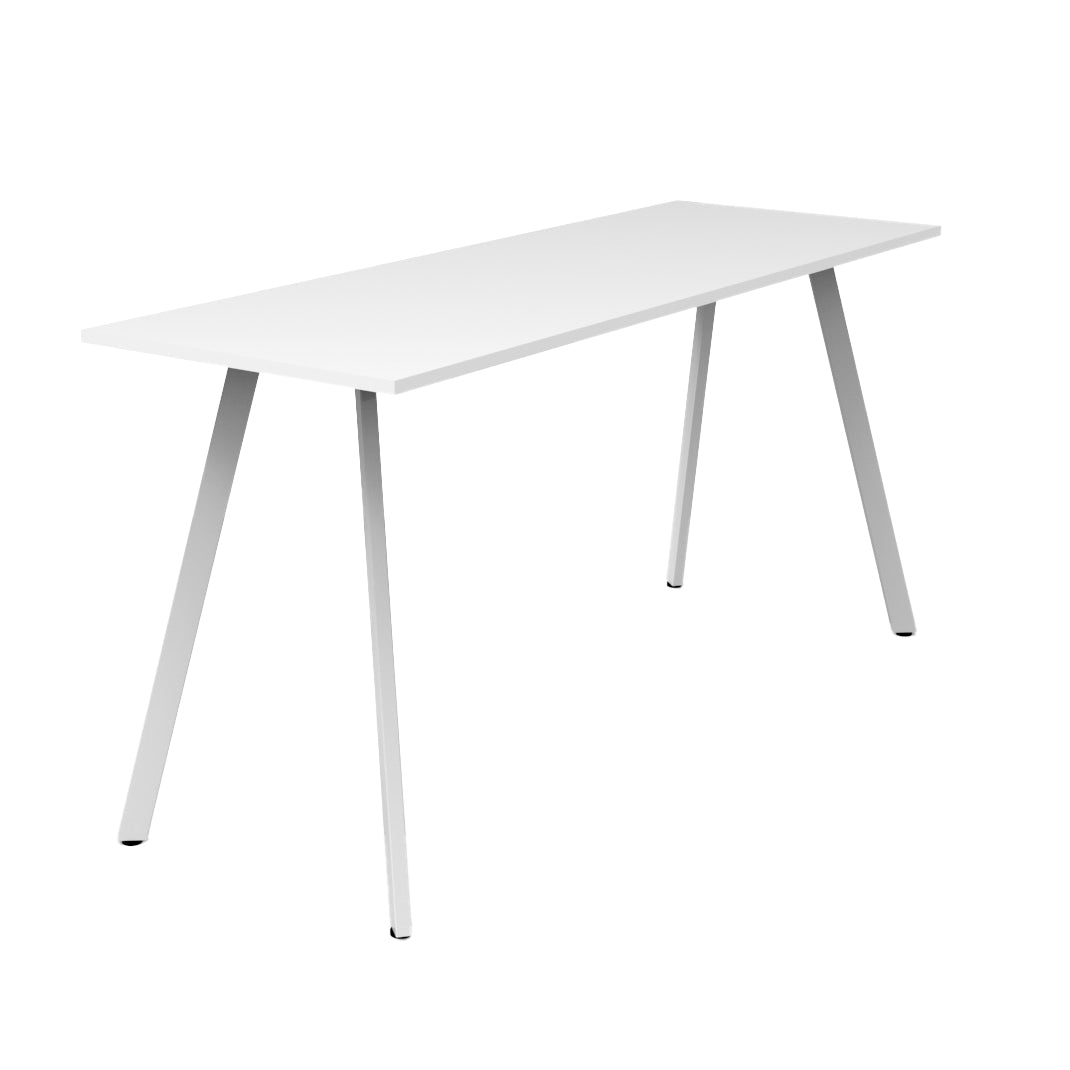 Rapidline Eternity High Bar Table 1500 x 750 x 1050mm Natural White / White Satin