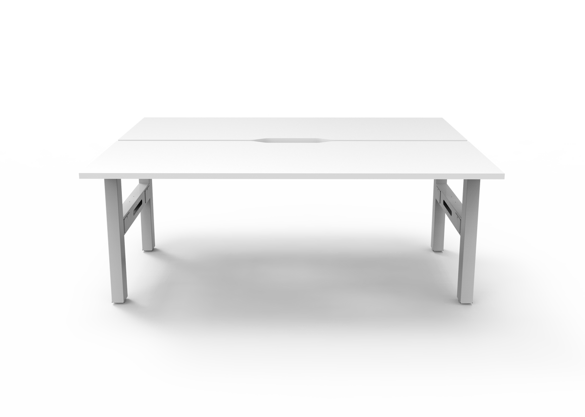 Rapidline Boost Static Back to Back Workstation 1800 x 750mm Natural White / White Satin