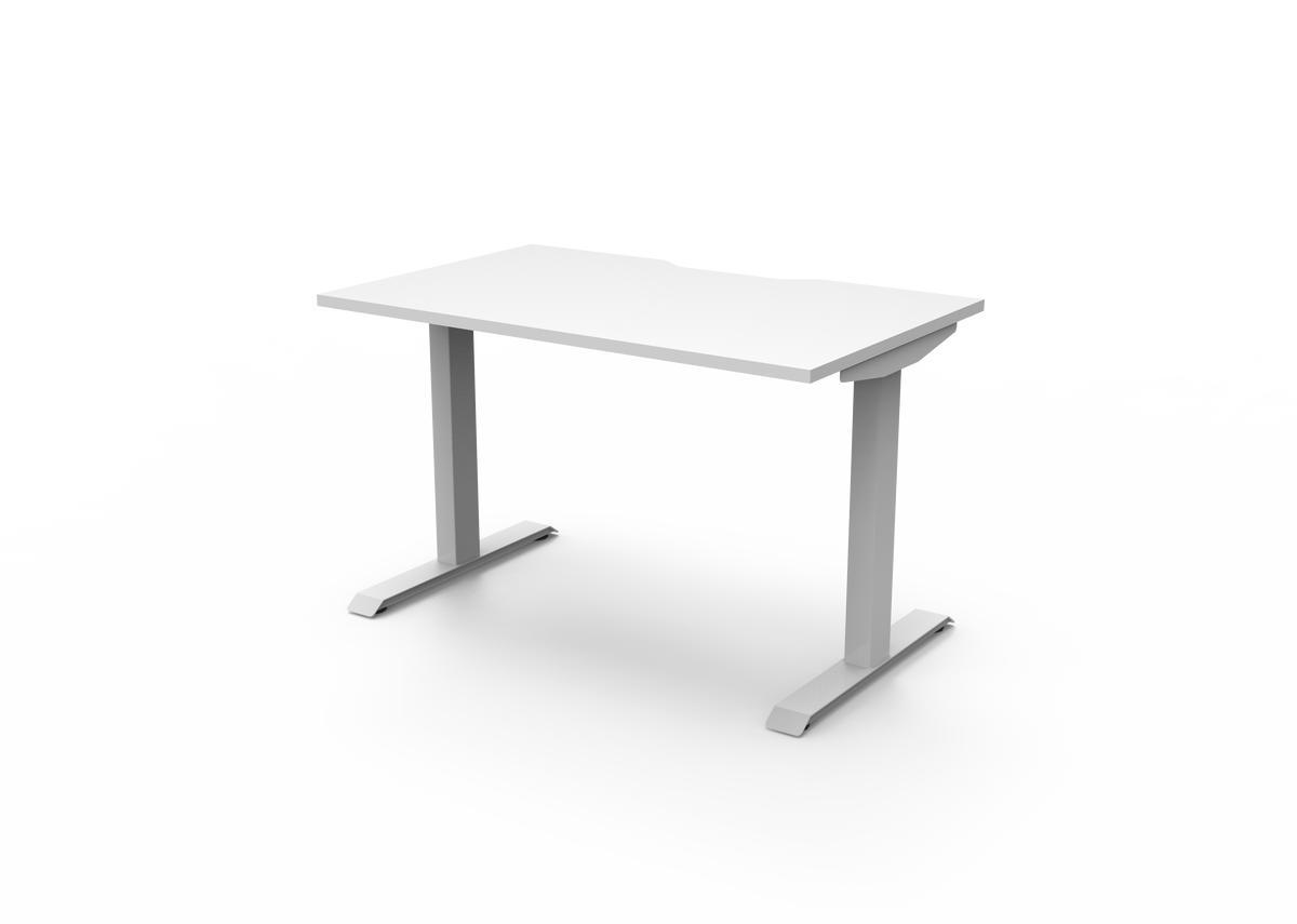 Rapidline Boost Static Single Sided Workstation 1200 x 750mm Natural White / White Satin