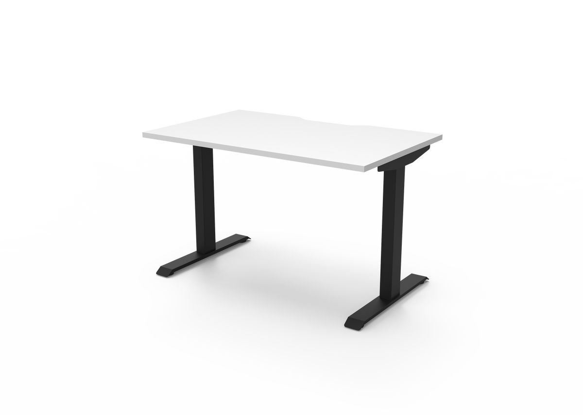 Rapidline Boost Static Single Sided Workstation 1200 x 750mm Natural White / Black Satin