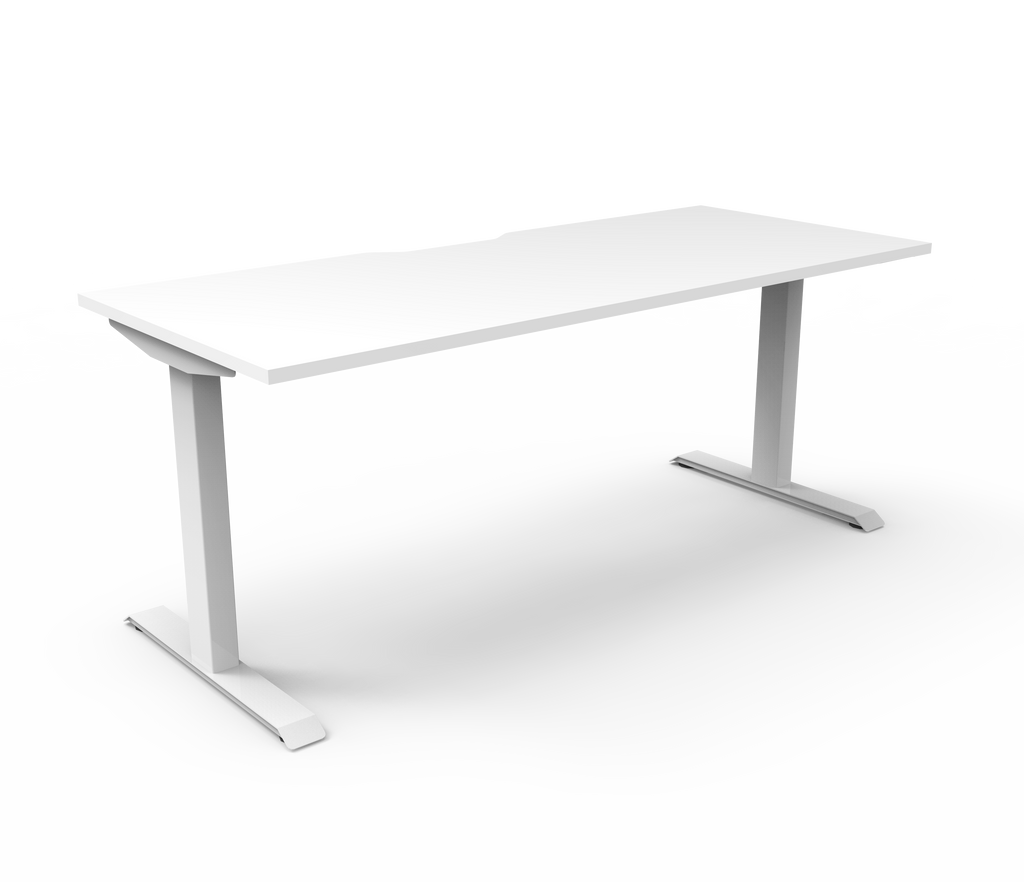 Rapidline Boost Static Single Sided Workstation 1800 x 750mm Natural White / White Satin