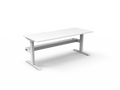 Rapidline Boost Static Single Sided Workstation 1500 x 750mm with Cable Tray Natural White / White Satin