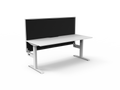 Rapidline Boost Static Single Sided Workstation 1200 x 750mm with Screen Natural White / White Satin