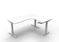 Rapidline Boost Crank Corner Workstation 1800 x 1500 x 750mm Natural White / White Satin