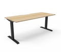 Rapidline Boost Static Single Sided Workstation 1500 x 750mm Natural Oak / Black Satin