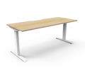Rapidline Boost Static Single Sided Workstation 1800 x 750mm Natural Oak / White Satin