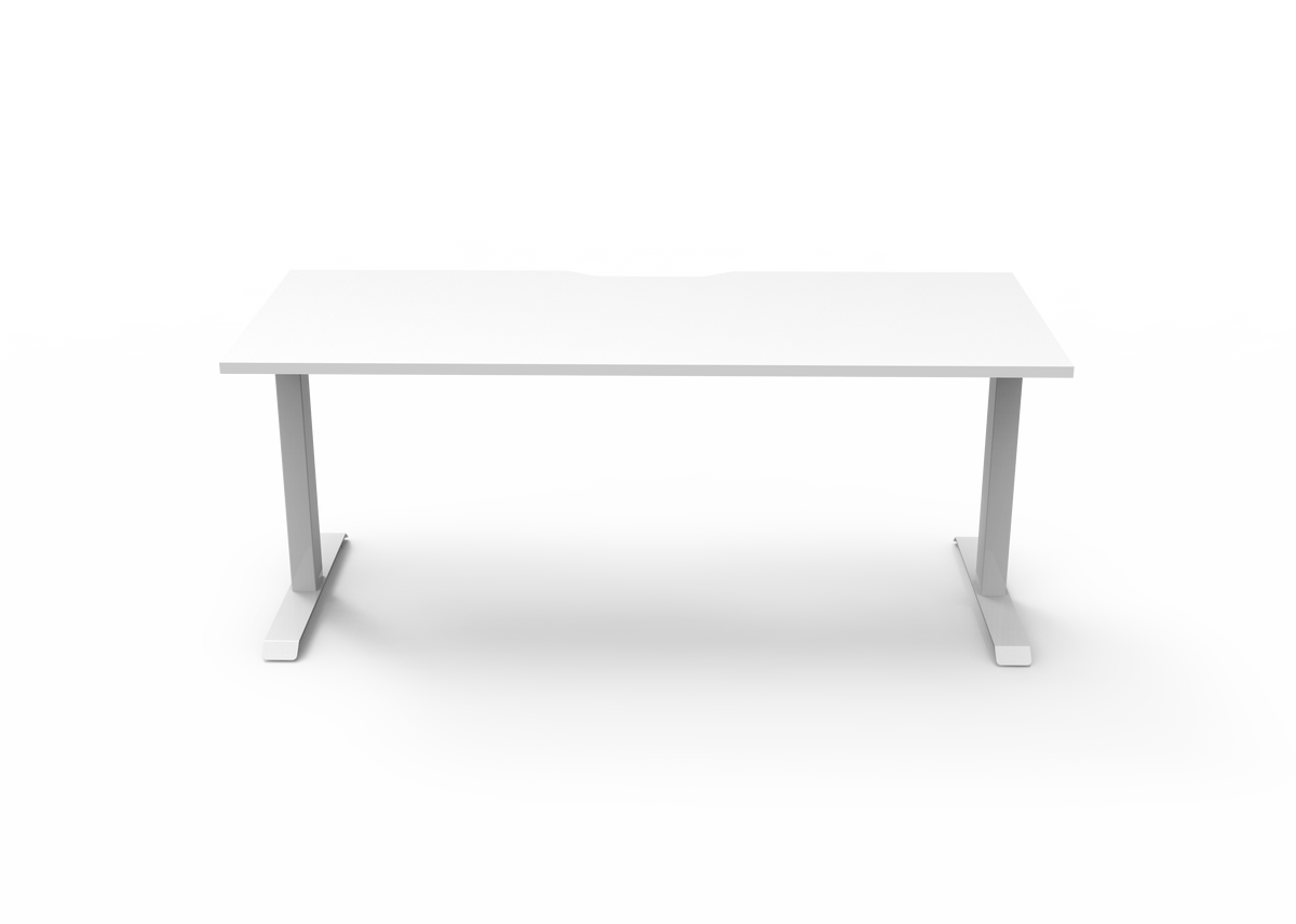 Rapidline Boost Static Single Sided Workstation 1500 x 750mm Natural White / White Satin