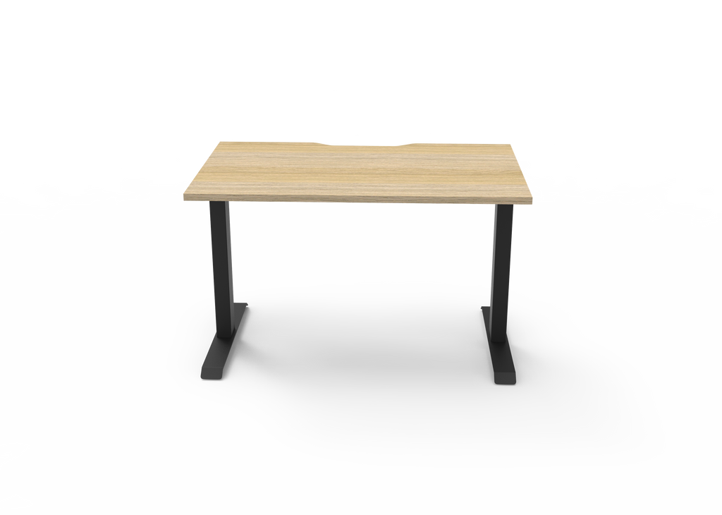 Rapidline Boost Static Single Sided Workstation 1200 x 750mm Natural Oak / Black Satin