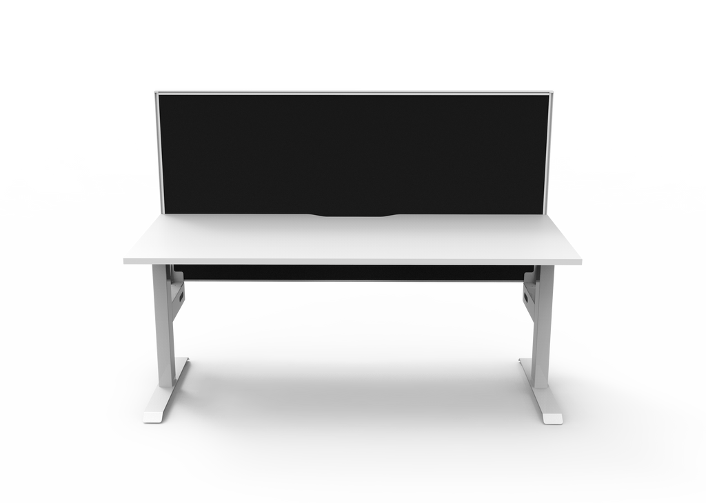 Rapidline Boost Static Single Sided Workstation 1800 x 750mm with Screen Natural White / White Satin