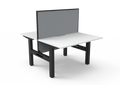 Rapidline Boost Static Back to Back Workstation 1200 x 750mm with Screen Natural White / Black Satin
