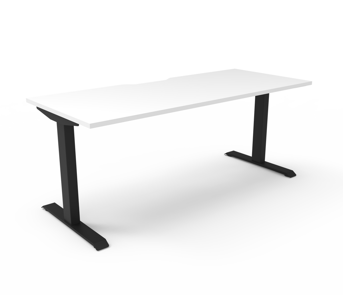 Rapidline Boost Static Single Sided Workstation 1800 x 750mm Natural White / Black Satin