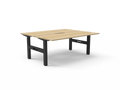 Rapidline Boost Static Back to Back Workstation 1500 x 750mm Natural Oak / Black Satin