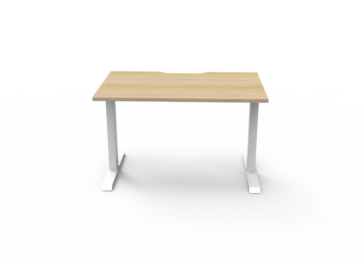 Rapidline Boost Static Single Sided Workstation 1200 x 750mm Natural Oak / White Satin