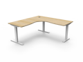 Rapidline Boost Static Corner Workstation 1800 x 1800 x 750mm Natural Oak / White Satin