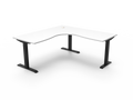 Rapidline Boost Static Corner Workstation 1800 x 1800 x 750mm Natural White / Black Satin