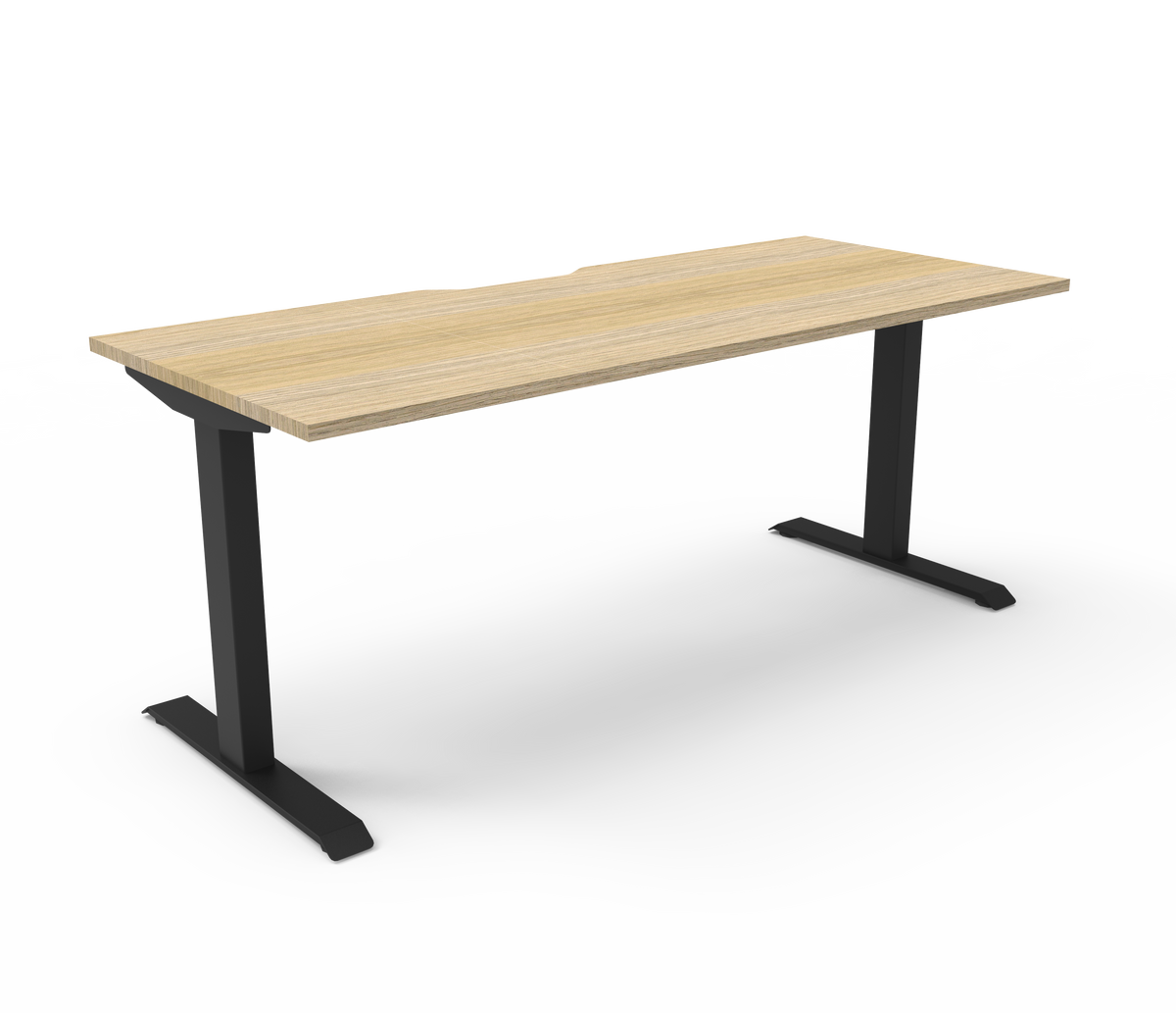 Rapidline Boost Static Single Sided Workstation 1800 x 750mm Natural Oak / Black Satin