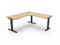 Rapidline Boost Static Corner Workstation 1800 x 1800 x 750mm Natural Oak / Black Satin