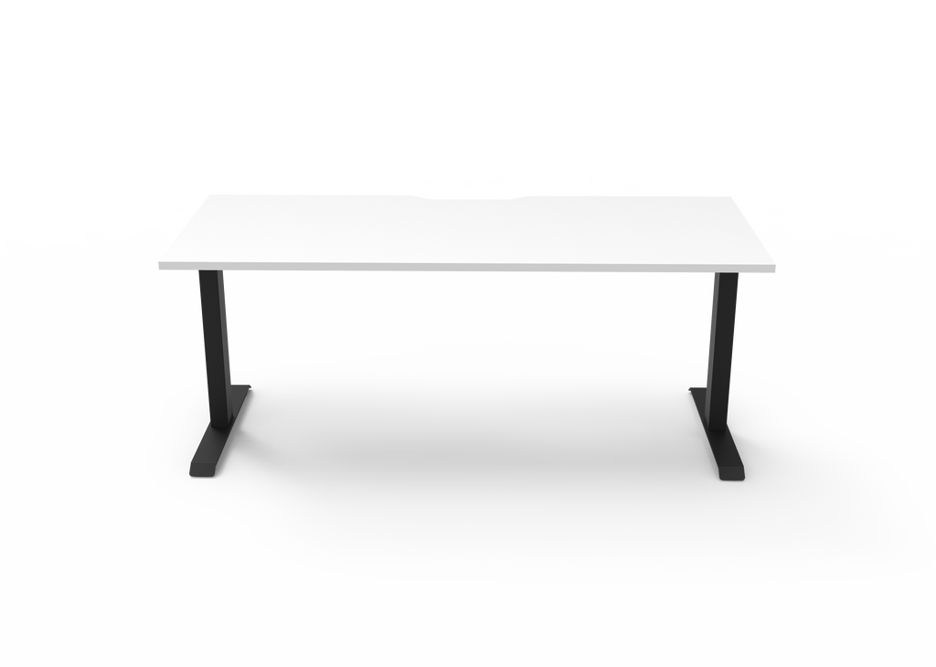 Rapidline Boost Static Single Sided Workstation 1500 x 750mm Natural White / Black Satin