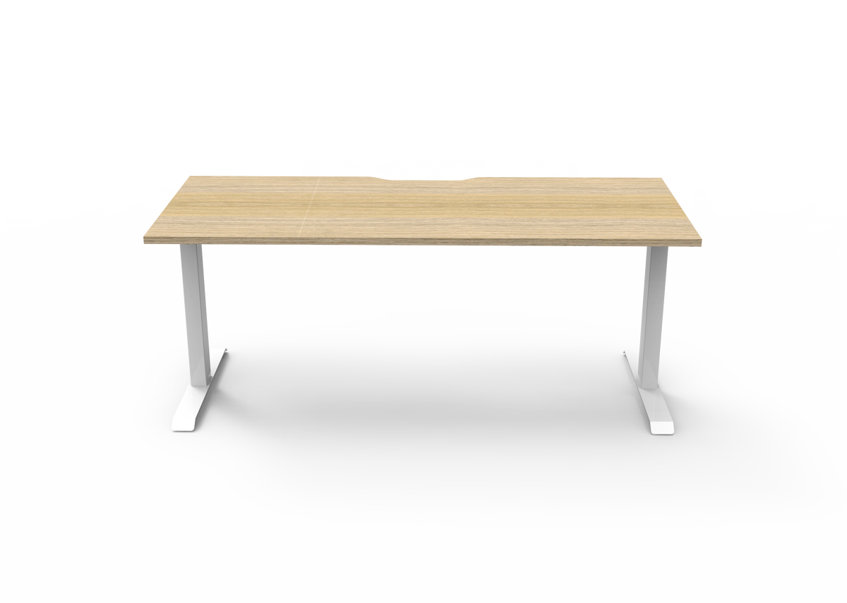 Rapidline Boost Static Single Sided Workstation 1500 x 750mm Natural Oak / White Satin