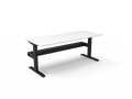 Rapidline Boost Static Single Sided Workstation 1800 x 750mm with Cable Tray Natural White / Black Satin