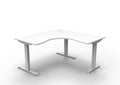 Rapidline Boost Static Corner Workstation 1500 x 1500 x 750mm Natural White / White Satin