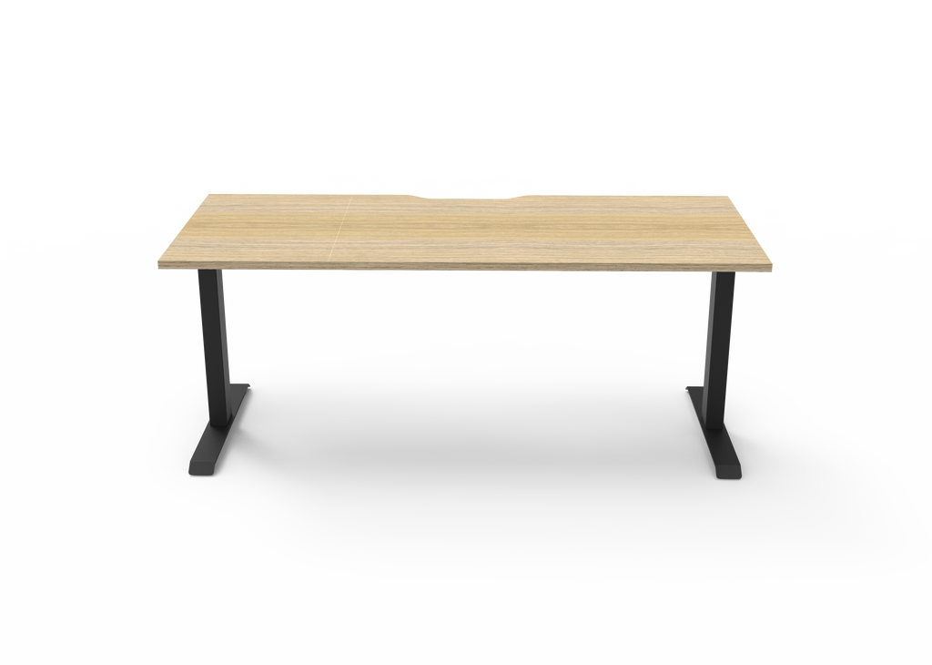 Rapidline Boost Static Single Sided Workstation 1800 x 750mm Natural Oak / Black Satin