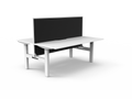 Rapidline Boost Static Back to Back Workstation 1800 x 750mm with Screen Natural White / White Satin