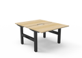 Rapidline Boost Static Back to Back Workstation 1200 x 750mm Natural Oak / Black Satin