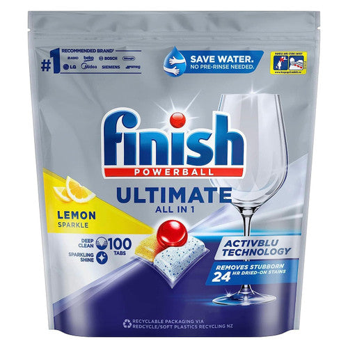 Finish Ultimate All in 1 Lemon Sparkle Dishwasher Tablets 100s x 4