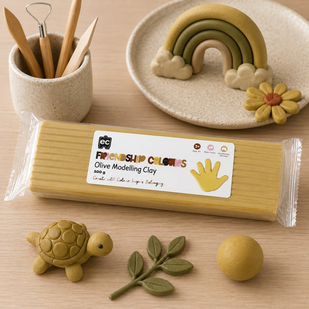Friendship Colour Modelling Clay 500g Olive