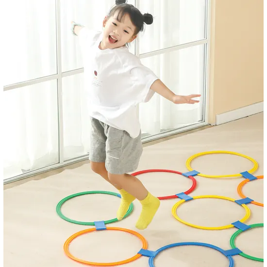 Jumping Ring Game Set 10 Colourful Rings with Activity Guide